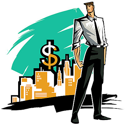 EPS 전신 기호 남자 돈 일러스트 비즈니스 한명 서기 사람 빌딩 건물 달러 도시 비즈니스맨 열정 남자만 남자한명만 국내일러스트 문자 1 건축물 감정 모션 직장인 재산 파일형식 벡터