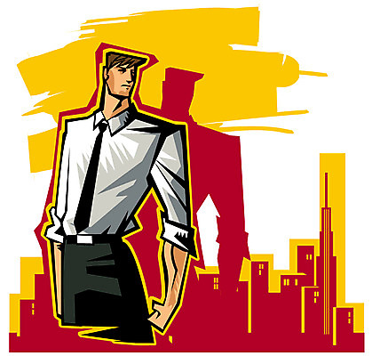 EPS 남자 실루엣 일러스트 비즈니스 한명 사람 빌딩 건물 도시 비즈니스맨 열정 남자만 남자한명만 국내일러스트 1 건축물 감정 촬영기법 직장인 파일형식 벡터