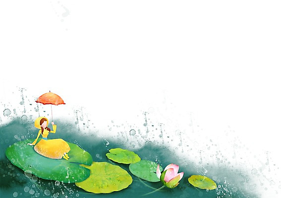 PSD 사계절 계절 여자 꽃 백그라운드 일러스트 우산 자연 연꽃 한명 사람 풍경 봄풍경 봄 연못 봄비 비 우비 계절백그라운드 여자만 여자한명만 봄배경 국내일러스트 자연요소 식물 1 옷 날씨 비_날씨 생태계 파일형식