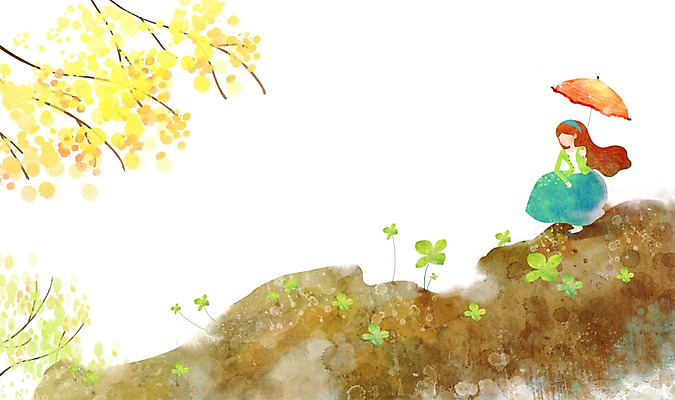 PSD 나무 식물 사계절 계절 여자 백그라운드 일러스트 자연 꽃나무 한명 사람 풍경 새싹 봄풍경 봄 개나리 땅 양산 계절백그라운드 여자만 여자한명만 봄배경 국내일러스트 1 꽃 생태계 파일형식