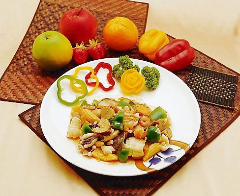 JPG 음식 채소 과일 실내 요리 사람없음 장식 중식 식사 대나무발 팔보채 내부 파일형식