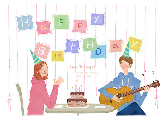 PSD 접시 커플 여자 기념일 남자 행복 악기 연주 의자 일러스트 노래 함께함 사랑 웃음 사람 앉기 이벤트 상반신 성인 두명 파티 케이크 다정 고깔모자 기타 생일 성인만 국내일러스트 모자_잡화 식기 감정 음악 가구 컨셉 관계 모션 현악기 디저트 표정 파일형식