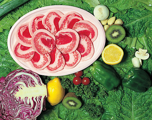 JPG 채소 과일 방울토마토 양파 피망 실내 마늘 키위 생고기 육류 돼지고기 사람없음 버섯 상추 레몬 양배추 육식 토마토 식재료 내부 파일형식