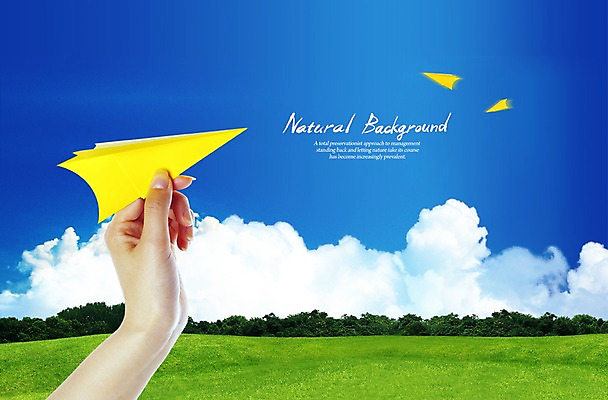 PSD 구름 편집 편집이미지 손 계절 백그라운드 자연 하늘 풍경 잔디 초원 신체부위 봄 종이비행기 이미지편집 자연요소 식물 사람 생태계 종이접기 파일형식