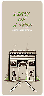 EPS 건축물 백그라운드 일러스트 사람없음 세계 문 프랑스 개선문 파리_프랑스 국내일러스트 건축 유럽 파일형식 벡터