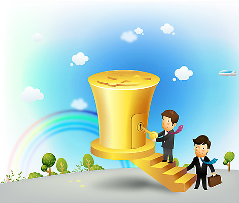 EPS 나무 구름 남자 무지개 서류가방 일러스트 비즈니스 열쇠 비행기 자물쇠 사람 20대 성인 두명 경제 계단 달러 직장인 비즈니스맨 화폐기호 보안 금고 남자만 성인남자만 청년만 청년남자만 성인만 국내일러스트 자연요소 식물 직업 기호 돈 가방 항공교통 대중교통 안전 청년 화폐 파일형식 벡터