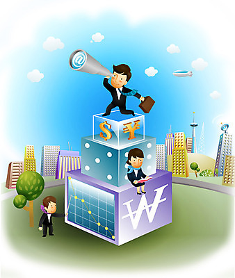 EPS 나무 여자 남자 돈 서류가방 일러스트 비즈니스 그래프 사람 풍경 빌딩 20대 성인 건물 책 세명 달러 모니터 망원경 관찰 직장인 비즈니스맨 비즈니스우먼 원화 화폐기호 엔 큐브 주사위 지시봉 골뱅이기호 청년만 성인만 국내일러스트 식물 직업 건축물 기호 가방 모션 청년 컴퓨터 재산 화폐 파일형식 벡터