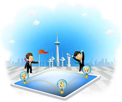 EPS 구름 남자 돈 일러스트 비즈니스 사람 빌딩 20대 성인 두명 건물 금융 경제 달러 만세 거래 깃발 직장인 비즈니스맨 원화 엔 남자만 성인남자만 청년만 청년남자만 성인만 국내일러스트 자연요소 직업 건축물 모션 청년 재산 파일형식 벡터