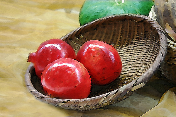 포토 JPG 스튜디오촬영 열매 음식 과일 실내 사람없음 빨간색 농작물 바구니 세개 석류 채반 국내포토 식물 그릇 컬러 농업 3 내부 파일형식