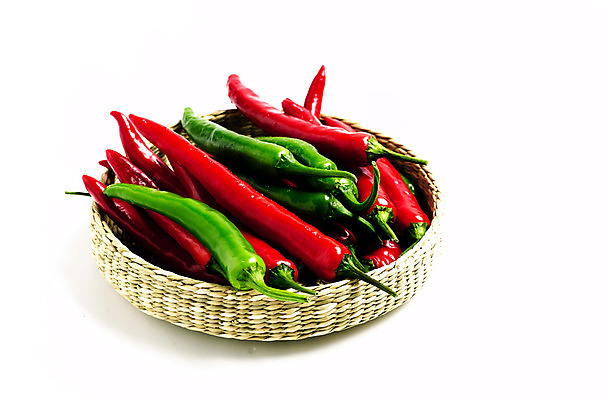 포토 JPG 스튜디오촬영 음식 다수 채소 식재료 고추 실내 사람없음 빨간색 초록색 농작물 바구니 여러개 다양 홍고추 풋고추 국내포토 컬러 농업 내부 파일형식