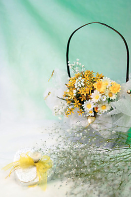 포토 JPG 식물 꽃 리본 컬러 여러송이 백그라운드 꽃백그라운드 실내 사람없음 아웃포커스 선물상자 바구니 꽃바구니 안개꽃 국내포토 다수 촬영기법 선물 내부 상자 한해살이풀 파일형식