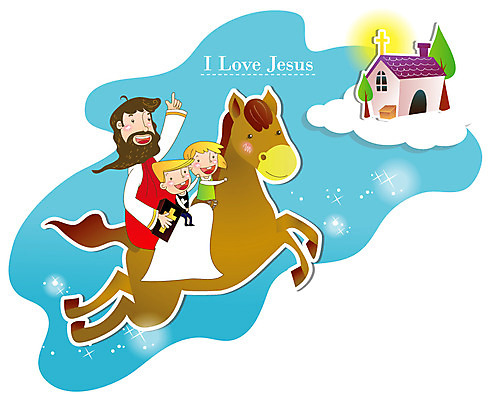 EPS 구름 행복 기독교 종교 어린이 십자가 일러스트 하늘 미소 웃음 사람 소녀 소년 세명 교회 믿음 성경 희망 말_동물 예수 승차 태움 국내일러스트 자연요소 여자 남자 감정 종교용품 포유류 종교건축 모션 표정 건물 신_종교 파일형식 벡터