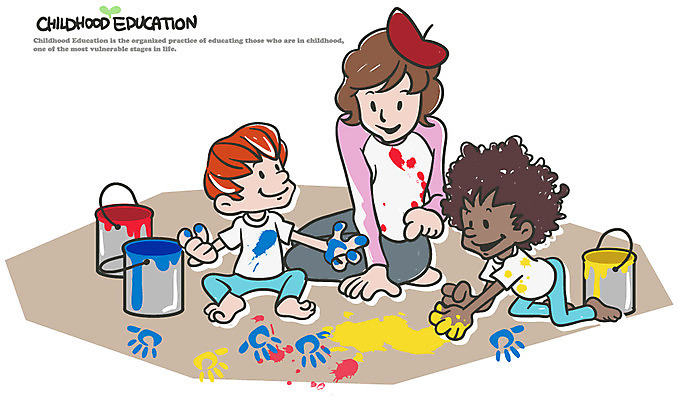 EPS 백인 학생 여자 어린이교육 교육 어린이 남학생 흑인 일러스트 함께함 미술 사람 소년 성인 세명 교사 페인트 물감 도움 손자국 국내일러스트 서양인 직업 남자 컨셉 자국 문화예술 미술도구 파일형식 벡터