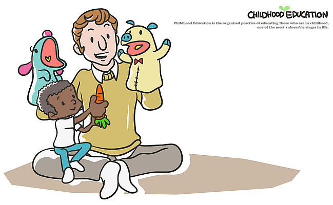 EPS 백인 학생 어린이교육 교육 남자 어린이 남학생 인형 흑인 채소 일러스트 함께함 사람 소년 성인 두명 교사 당근 도움 손인형 남자만 국내일러스트 서양인 직업 컨셉 뿌리채소 파일형식 벡터