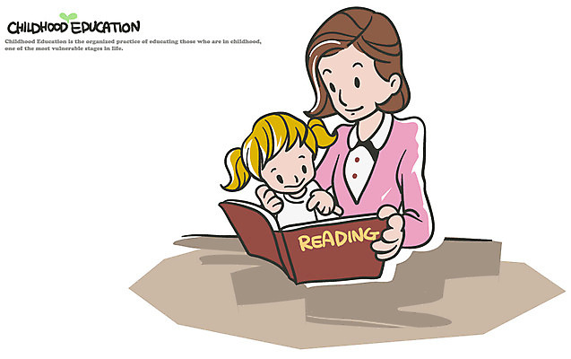 EPS 백인 학생 여학생 여자 어린이교육 교육 어린이 일러스트 함께함 사람 소녀 성인 두명 책 독서 교사 도움 여자만 국내일러스트 서양인 직업 컨셉 파일형식 벡터