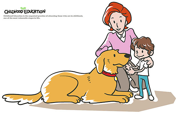 EPS 동물 백인 한마리 학생 여자 어린이교육 교육 어린이 남학생 일러스트 함께함 사람 소년 성인 두명 교사 도움 개 국내일러스트 서양인 직업 1 남자 컨셉 포유류 파일형식 벡터