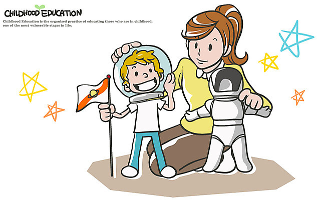 EPS 전신 백인 학생 여자 어린이교육 교육 별 어린이 남학생 일러스트 함께함 서기 사람 앉기 소년 성인 두명 우주 교사 깃발 도움 우주복 국내일러스트 자연요소 서양인 직업 옷 남자 컨셉 모션 파일형식 벡터