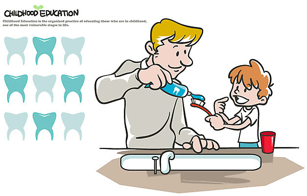 EPS 백인 학생 어린이교육 교육 남자 어린이 남학생 일러스트 함께함 사람 소년 상반신 성인 두명 교사 양치 도움 치아 칫솔 물컵 세면대 치약 남자만 국내일러스트 서양인 직업 컨셉 컵 위생용품 청결 소화기관 파일형식 벡터