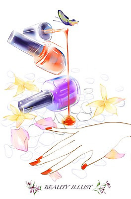 PSD 라이프스타일 손 꽃잎 꽃 나비 일러스트 손가락 라이프 신체부위 뷰티 조약돌 변화 매니큐어 국내일러스트 식물 곤충 컨셉 사람 생활 화장품 돌_바위 파일형식