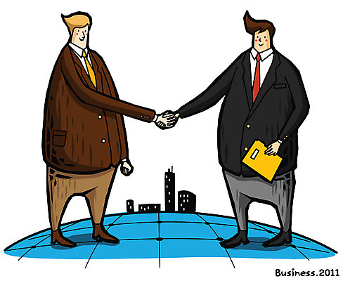 EPS 전신 남자 일러스트 비즈니스 협력 악수 서기 미소 웃음 사람 두명 건물 비즈니스라이프 도시 도움 직장인 비즈니스맨 남자만 국내일러스트 직업 라이프스타일 건축물 컨셉 모션 표정 손짓 파일형식 벡터