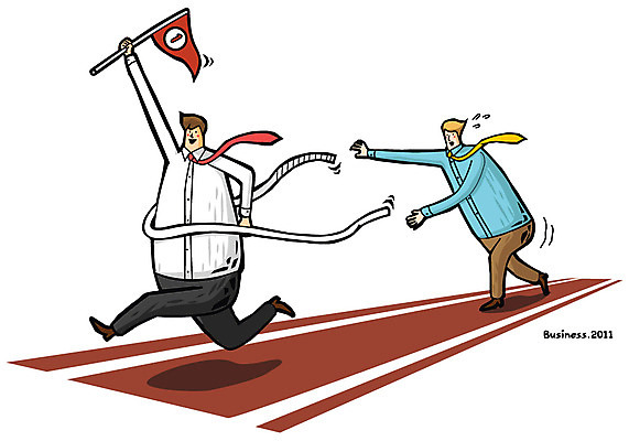 EPS 전신 남자 일러스트 비즈니스 미소 웃음 사람 두명 비즈니스라이프 달리기 경쟁 깃발 우승 직장인 비즈니스맨 결승선 남자만 국내일러스트 직업 라이프스타일 컨셉 모션 표정 최고 파일형식 벡터