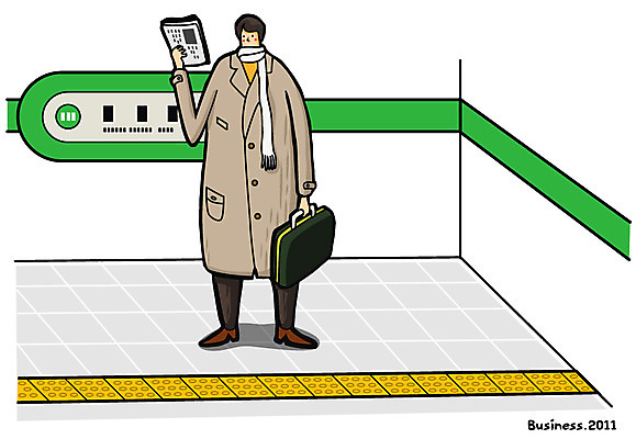 EPS 전신 남자 가방 일러스트 비즈니스 한명 서기 사람 비즈니스라이프 목도리 코트 직장인 비즈니스맨 신문 전철 남자만 남자한명만 국내일러스트 직업 1 라이프스타일 잡화 육상교통 모션 대중교통 간행물 외투 뉴스 파일형식 벡터