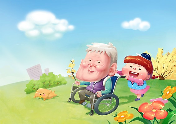 PSD 식물 동물 구름 한마리 여자 할아버지 노년 남자 꽃 어린이 일러스트 하늘 희망프로젝트 사랑 웃음 사람 소녀 잔디 두명 건물 반려동물 희망 산책 도움 사회 강아지 사회이슈 사회복지 복지 휠체어 국내일러스트 자연요소 1 건축물 감정 컨셉 휴식 표정 성인 개 공동체 파일형식