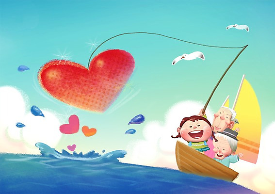 PSD 구름 할아버지 노년 남자 할머니 어린이 바다 일러스트 갈매기 조류 하늘 낚시 희망프로젝트 사랑 미소 웃음 사람 소녀 세명 희망 하트 도움 사회 낚싯대 돛단배 사회이슈 사회복지 복지 선박 국내일러스트 자연요소 모양 동물 여자 감정 컨셉 수상교통 배_교통 레저 표정 성인 낚시용품 공동체 파일형식