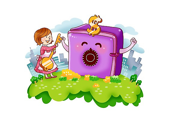 PSD 기호 여자 돈 일러스트 가정 가족 열쇠 한명 웃음 사람 건물 금융 경제 달러 저축 재테크 가정경제 주부 금고 여자만 여자한명만 금융의날 국내일러스트 문자 1 건축물 관계 표정 재산 파일형식 법정기념일