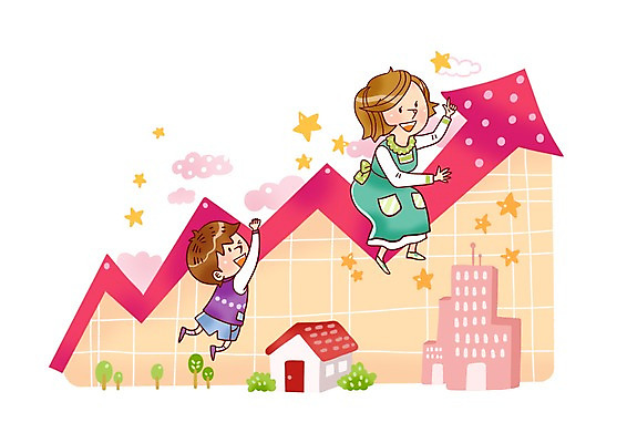 PSD 나무 구름 여자 화살표 별 아들 어린이 일러스트 가정 가족 엄마 부동산 그래프 주택 웃음 사람 두명 건물 금융 경제 재테크 가정경제 주부 상승 이익 여자만 국내일러스트 자연요소 식물 건축물 컨셉 관계 표정 재산 파일형식