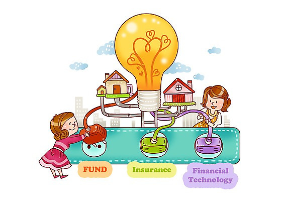 PSD 여자 딸 어린이 일러스트 전구 가정 가족 모녀 엄마 주택 웃음 사람 두명 금융 경제 콘센트 플러그 코드 전기에너지 재테크 가정경제 주부 보험 펀드 여자만 국내일러스트 관계 표정 건물 에너지 파일형식