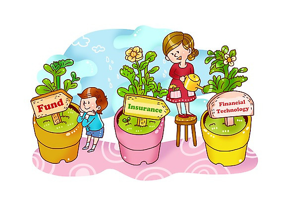 PSD 식물 여자 꽃 화분 아들 어린이 의자 일러스트 가정 가족 엄마 웃음 사람 두명 금융 경제 물뿌리개 재테크 가정경제 주부 투자 보험 여자만 국내일러스트 가구 비즈니스 관계 표정 파일형식