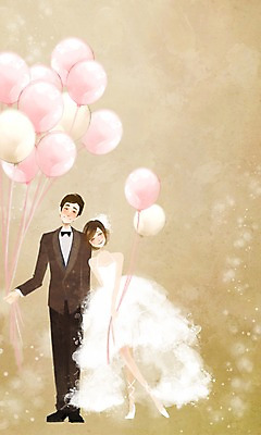 전신 PSD 커플 여자 남자 행복 신부 웨딩드레스 신랑 결혼 일러스트 사랑 서기 미소 웃음 사람 정장 턱시도 성인 두명 축하 축복 풍선 성인만 국내일러스트 드레스 옷 감정 컨셉 관계 모션 표정 이벤트 파일형식