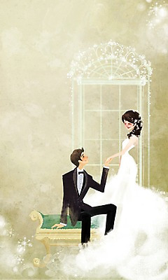 전신 PSD 커플 여자 남자 행복 신부 웨딩드레스 신랑 결혼 일러스트 창문 사랑 미소 웃음 사람 정장 턱시도 성인 두명 소파 축하 축복 성인만 국내일러스트 드레스 옷 감정 컨셉 의자 관계 표정 이벤트 파일형식