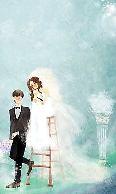 전신 PSD 커플 여자 남자 꽃 행복 신부 웨딩드레스 신랑 결혼 일러스트 사다리 사랑 미소 웃음 사람 앉기 정장 턱시도 성인 두명 장식 축하 축복 성인만 국내일러스트 식물 드레스 옷 감정 컨셉 관계 모션 표정 이벤트 도구 파일형식