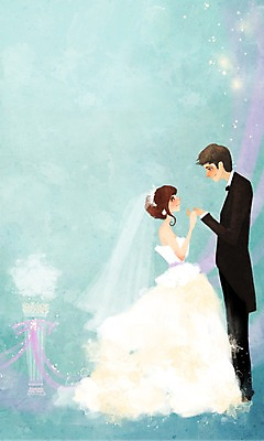 전신 PSD 커플 여자 남자 행복 신부 웨딩드레스 신랑 결혼 일러스트 사랑 미소 웃음 사람 정장 턱시도 성인 두명 마주보기 축하 축복 성인만 국내일러스트 드레스 옷 감정 컨셉 관계 모션 표정 이벤트 파일형식