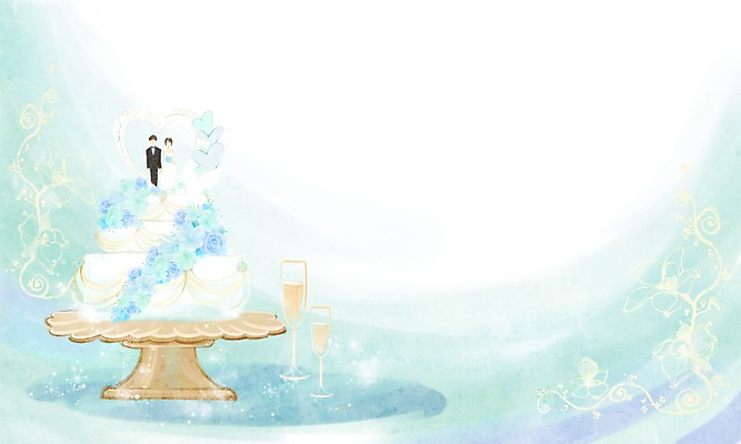 PSD 꽃 행복 신부 음식 인형 신랑 결혼 일러스트 사랑 사람없음 장식 케이크 와인 축하 축복 샴페인 웨딩케이크 국내일러스트 식물 감정 컨셉 디저트 주류 이벤트 파일형식