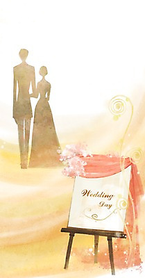 전신 PSD 커플 여자 남자 꽃 행복 실루엣 리본 신부 웨딩드레스 신랑 결혼 일러스트 사랑 사람 성인 두명 장식 축하 축복 이젤 성인만 국내일러스트 식물 드레스 감정 컨셉 관계 촬영기법 이벤트 미술도구 파일형식