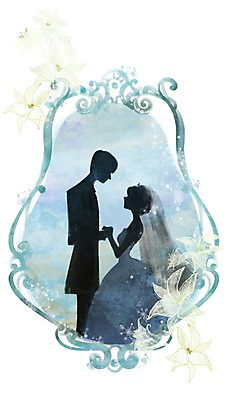 PSD 커플 여자 남자 꽃 행복 실루엣 신부 웨딩드레스 액자 신랑 결혼 일러스트 사랑 사람 성인 두명 장식 축하 축복 성인만 국내일러스트 식물 드레스 감정 컨셉 관계 촬영기법 이벤트 파일형식