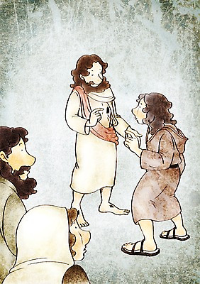 PSD 여자 남자 기독교 종교 일러스트 부활절 사랑 사람 여러명 믿음 예수 구출 상처 토가 국내일러스트 기념일 감정 다수 도움 신_종교 전통의상 파일형식