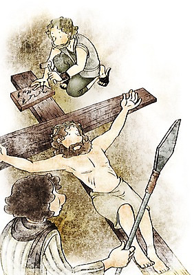 PSD 남자 기독교 종교 십자가 일러스트 부활절 사랑 사람 세명 믿음 군인 팻말 예수 구출 로마 로마군인 남자만 국내일러스트 직업 기념일 감정 프레임 이탈리아 도움 신_종교 국군 파일형식