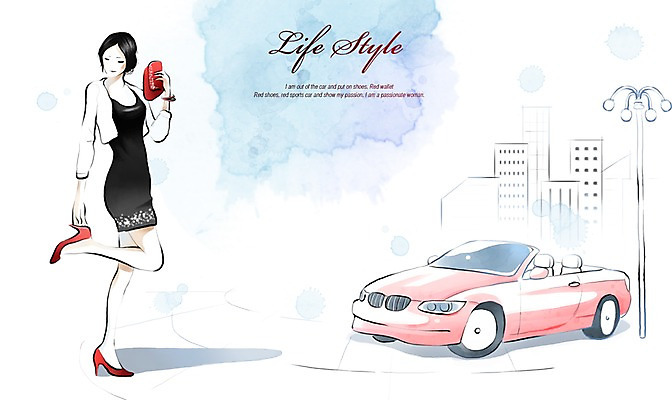 전신 PSD 우먼라이프 라이프스타일 여자 가로등 일러스트 자동차 한명 서기 사람 빌딩 건물 라이프 비즈니스우먼 스포츠카 여자만 여자한명만 국내일러스트 1 건축물 공공시설 육상교통 비즈니스 모션 생활 직장인 파일형식