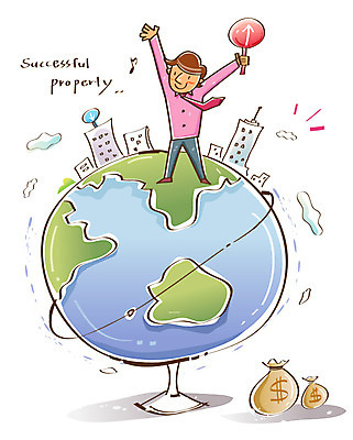 EPS 기호 남자 지구 돈 일러스트 부동산 주택 한명 미소 웃음 사람 건물 금융 경제 지구본 달러 만세 직장인 돈자루 재산 재테크 상승 성인남자한명만 국내일러스트 직업 문자 1 건축물 컨셉 모션 표정 남자한명만 성인남자만 파일형식 벡터