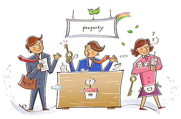 EPS 여자 남자 40대 무지개 일러스트 열쇠 부동산 주택 미소 웃음 사람 건물 세명 30대 금융 경제 새싹 재산 고객 재테크 책상 주부 중개업자 집주인 성인만 국내일러스트 자연요소 식물 건축물 중년 가구 표정 장년 경영자 주인 파일형식 벡터