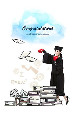 PSD 구름 편집 편집이미지 학생 여학생 여자 교육 학사모 졸업 하늘 졸업생 한명 미소 웃음 사람 책 졸업가운 권투글러브 공식 여자만 여자한명만 이미지편집 자연요소 모자_잡화 1 표정 글러브 가운 파일형식