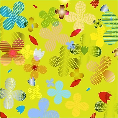 EPS 해외이미지 디자인 꽃잎 꽃 백그라운드 꽃무늬 패턴 일러스트 사람없음 연두색 패턴백그라운드 원형 해외202105 해외일러스트 도형 식물 무늬 초록색 파일형식 벡터