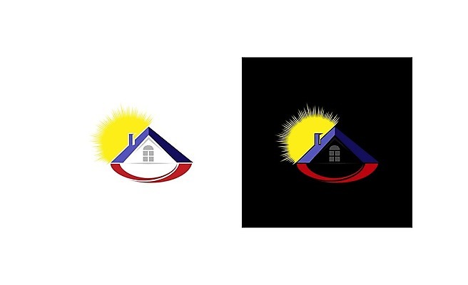 EPS 해외이미지 일러스트 지붕 주택 사람없음 빛 태양 심볼 해외202105 해외일러스트 자연요소 건물 파일형식 벡터