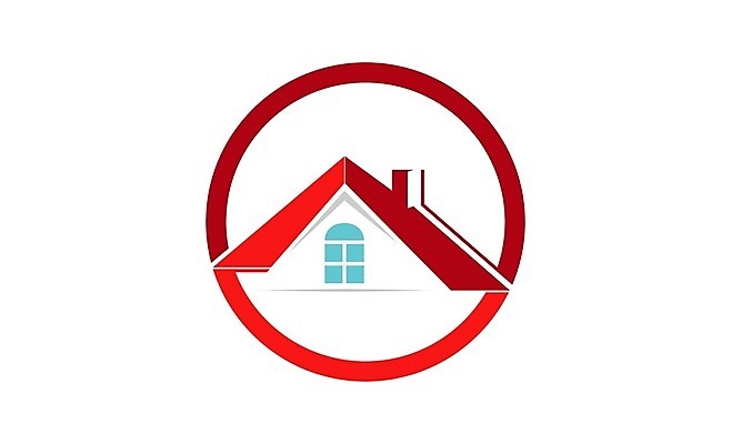 EPS 해외이미지 일러스트 지붕 주택 사람없음 빨간색 심볼 해외202105 해외일러스트 컬러 건물 파일형식 벡터