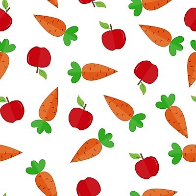 EPS 해외이미지 백그라운드 패턴 일러스트 사람없음 빨간색 주황색 당근 패턴백그라운드 사과 해외202105 해외일러스트 컬러 무늬 과일 뿌리채소 파일형식 벡터
