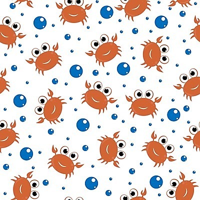 EPS 해외이미지 백그라운드 패턴 여러마리 일러스트 사람없음 파란색 주황색 패턴백그라운드 게 물방울 해외202105 해외일러스트 컬러 다수 무늬 갑각류 파일형식 벡터